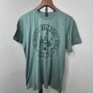 Disney Parks Walt Disney World Original 1971 Green Castle Graphic T-Shirt NWT M